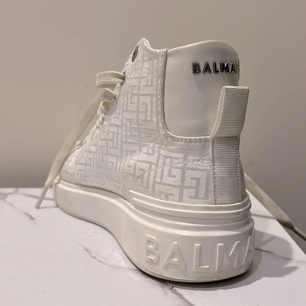 Balmain monogram high-top sneakers